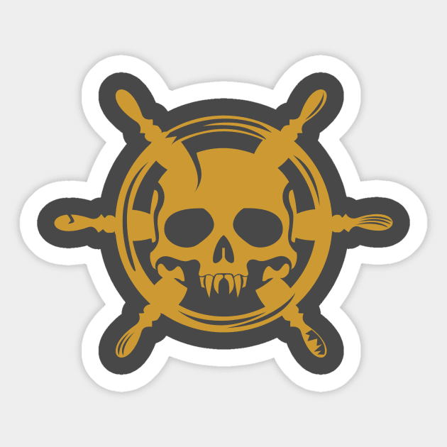 Stereeng wheel skull Sticker by DDLRD